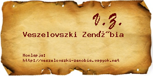 Veszelovszki Zenóbia névjegykártya